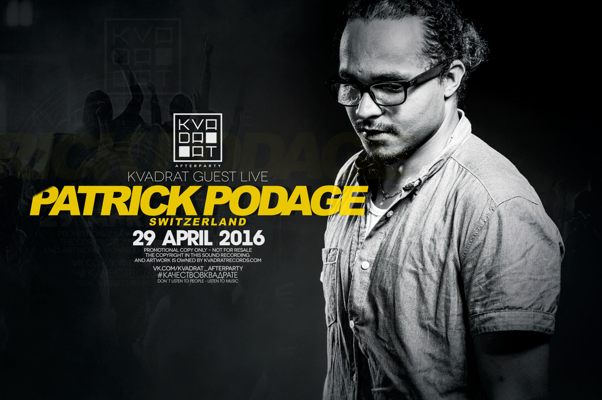 PATRICK PODAGE (SWITZERLAND) @ KVADRAT GUEST LIVE (29 APRIL 2016)