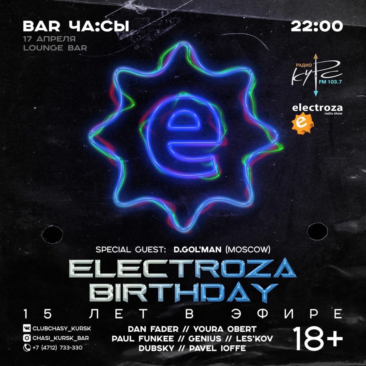 DubSKY - ELECTROZA 15 years (melodic techno) CHASI Live 5ам