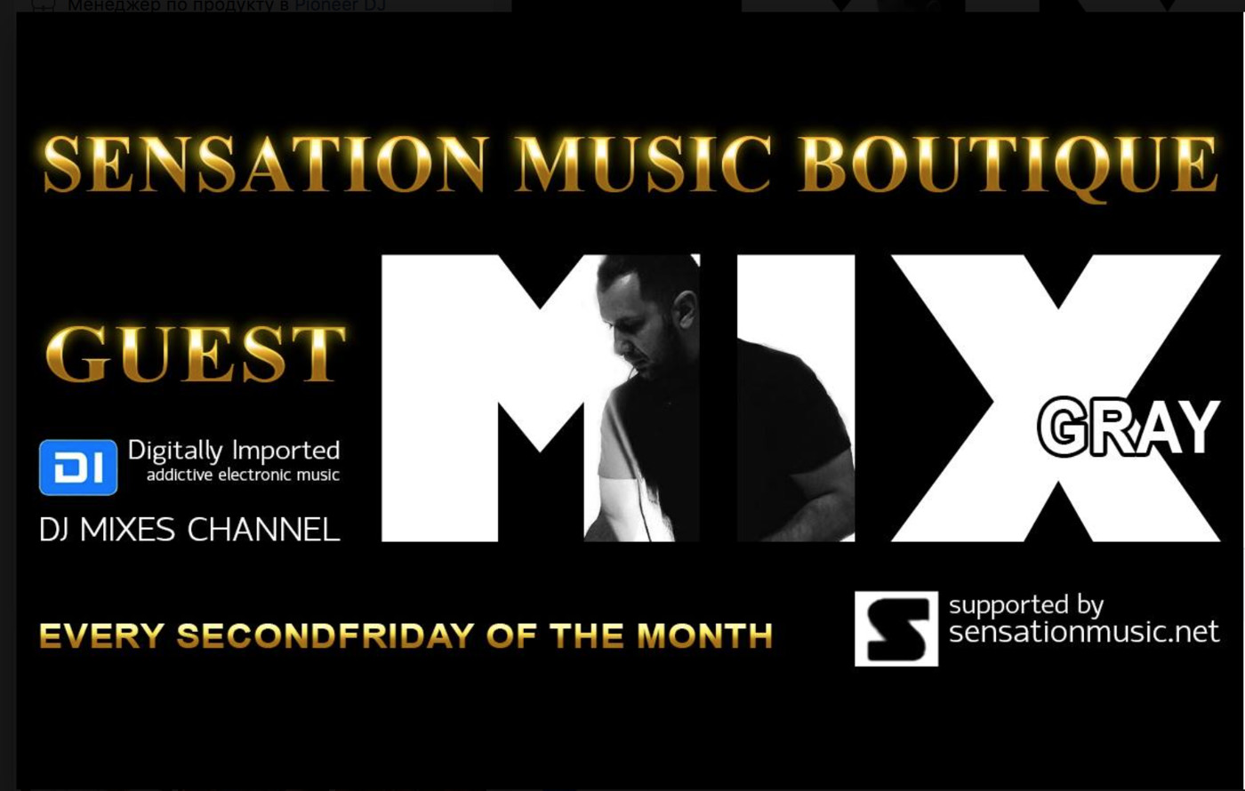 Dj Gray - Sensation Music Boutique on Di.Radio USA (01.08.2018) episode artwork