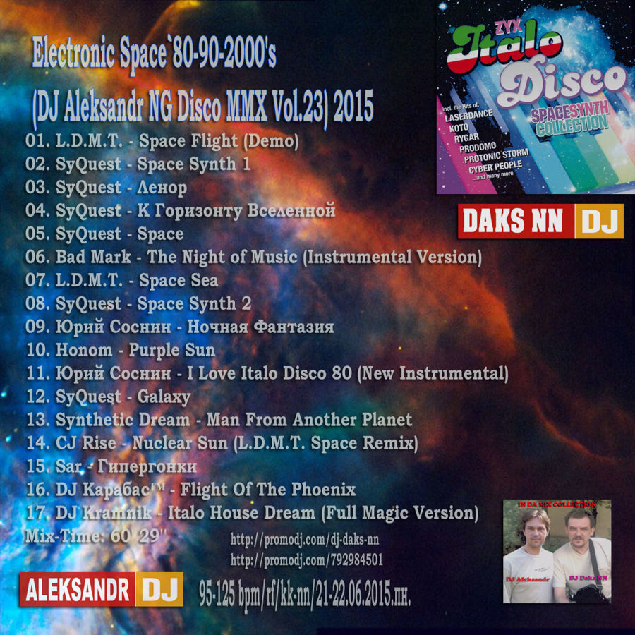 DJ Daks NN™ - Electronic Space`80-90-2000's (DJ Aleksandr NG Disco MMX Vol.23) 2015 episode artwork