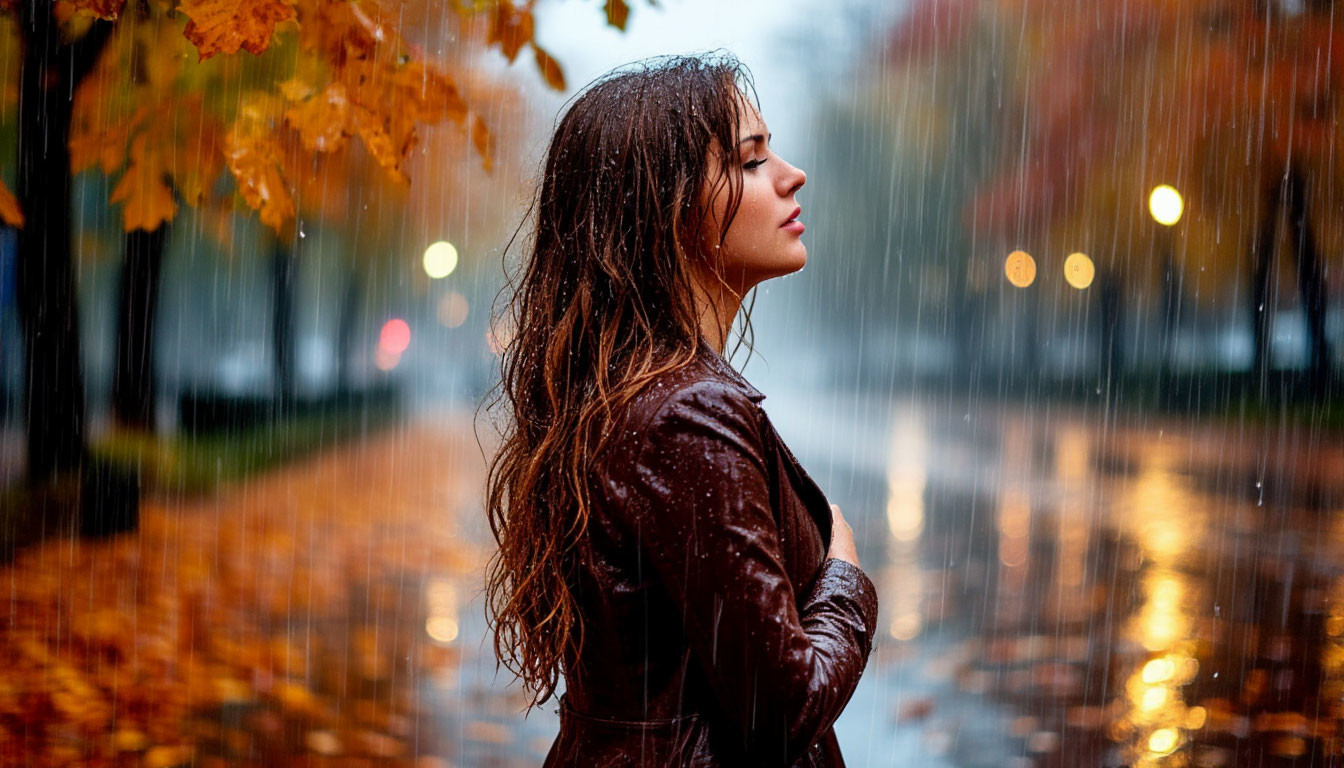 In the autumn park