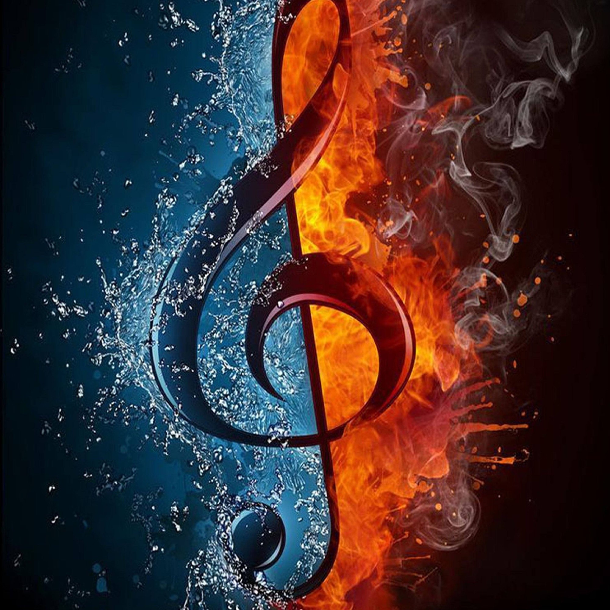 Красивый скрипичный ключ. Музыкальные картинки. Картинки на музыкальную тему. Ноты в огне.