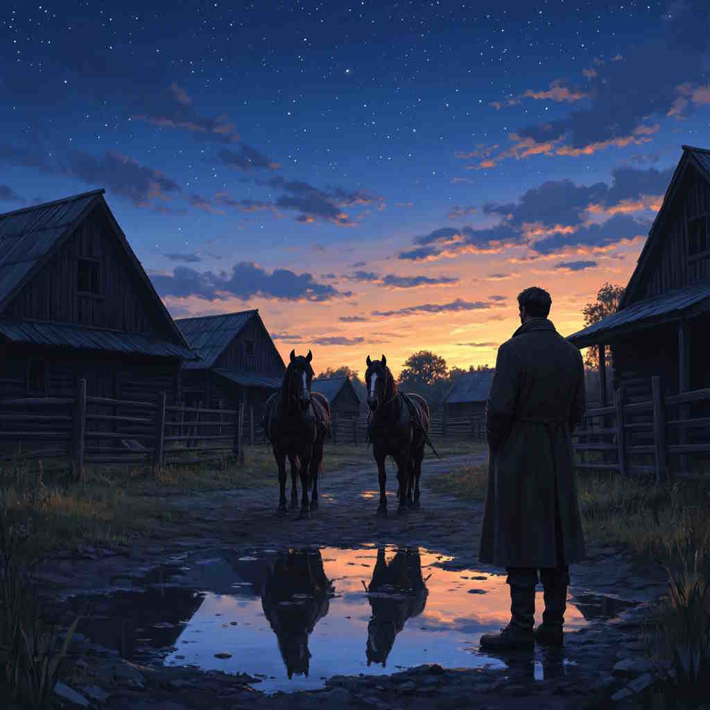 Вечер чёрные брови нахмурил…