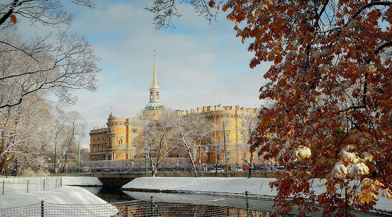 Белый иней на ветках