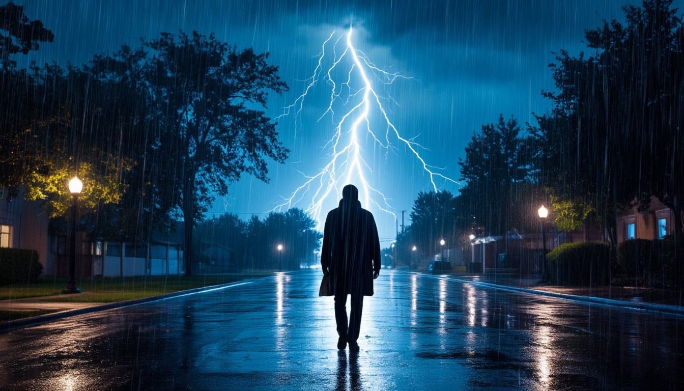 Like lightning in the rain