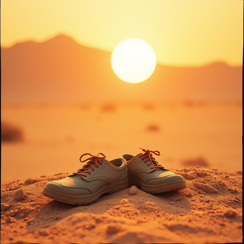 My shoes covered in dust