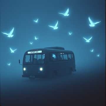 Наташа на автобусе.